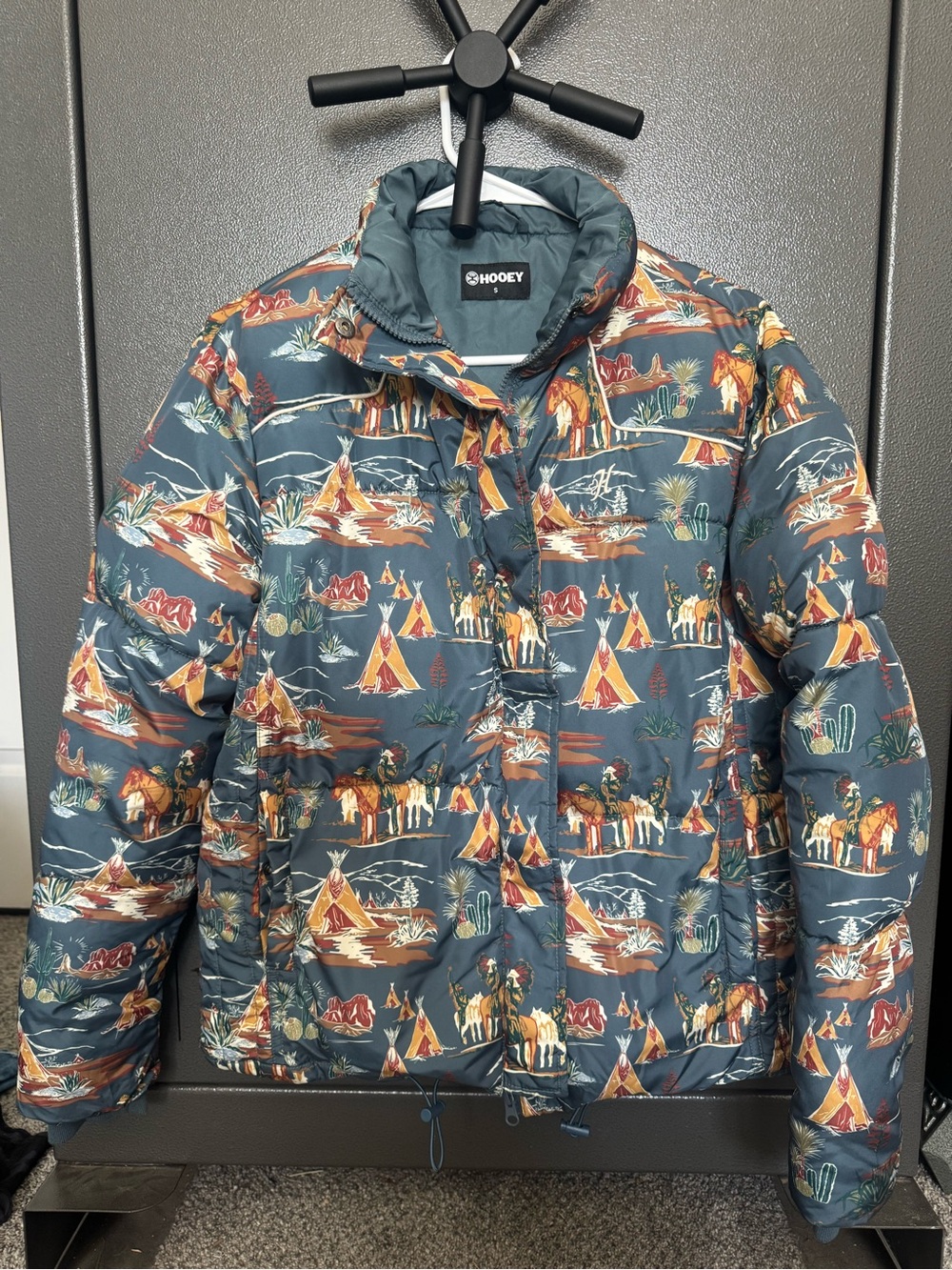 Hooey Western Print Puffer Jacket